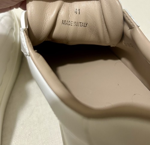CHLOE - Net Sustain Lauren Scalloped Leather Sneakers - White Sz 41 - Picture 13 of 18