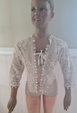 ANCIENNES MANCHES GILET COL EN DENTELLE 1900