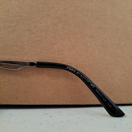 Air Force Sunglasses 8AV5126 Black Silver Aviator Frames Gray Lens P-12 - Picture 10 of 11