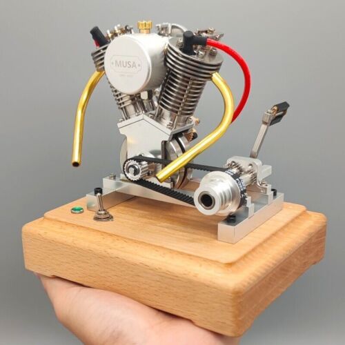 Vintage V2 Mini Engine Model Metal Desktop Toy Collection Gift - Picture 2 of 13
