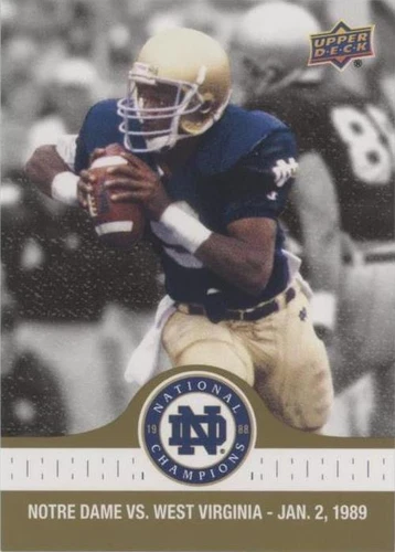 2017 Upper Deck Notre Dame 1988 Championship Tony Rice #98