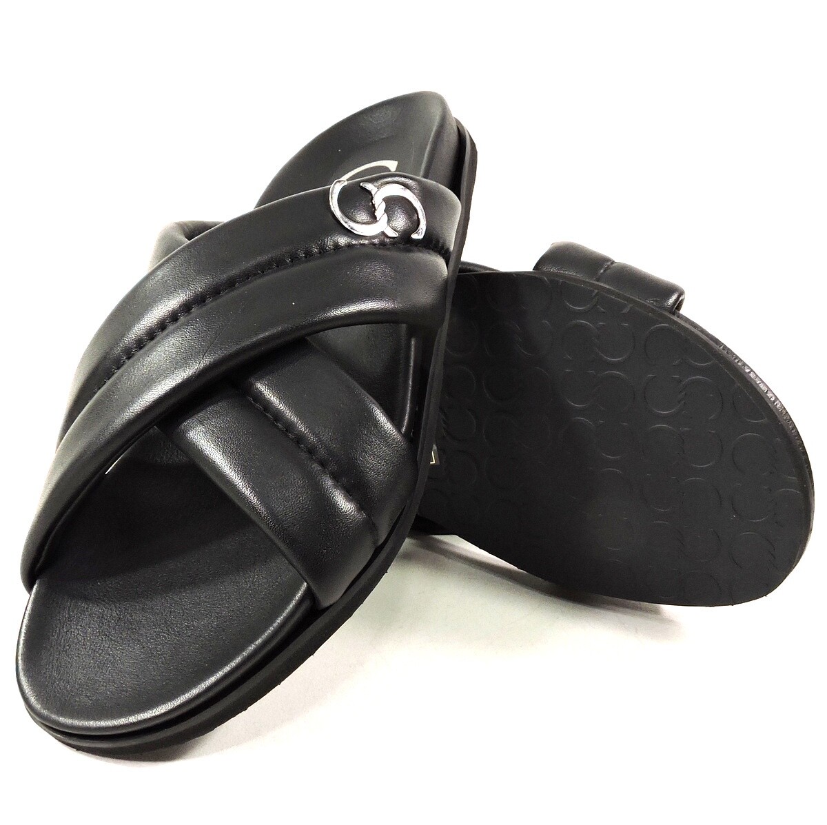 CASADEI ?? MEN\'S BLACK SOFT LEATHER FLAT SUMMER SANDALS CASADEI ?? MEN main image 2