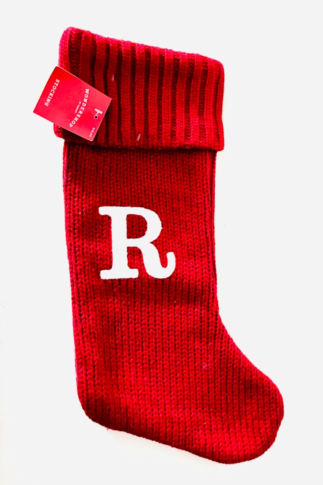 You Pick! Target Red Knit 20” Christmas Stocking K, O, P, R