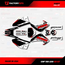 Black White & Red Shift Racing Graphics Kit fits 03-07 Honda CRF150 CRF 150 150F