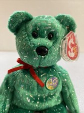 TY Beanie Baby - DECADE the Bear (Green Version) (8.5 inch)