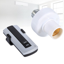 E27 Screw Wireless Remote Control Lamp Bulb Holder Bases Cap Socket Switch 220V