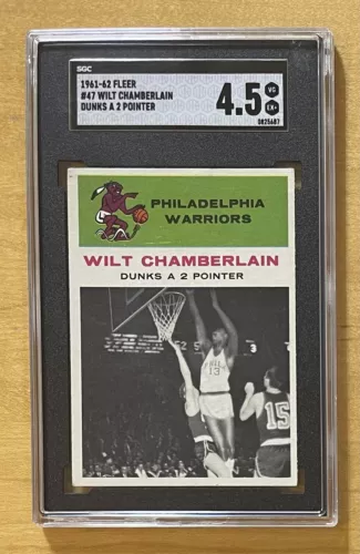 *Wilt Chamberlain RC 1961-62 Fleer Basketball #47 SGC 4.5  VG-EX Philadelphia