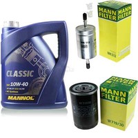 MANN-FILTER Inspektionspaket 5L Mannol Classic 10W-40 FüR Seat Ibiza Ii 1.4I