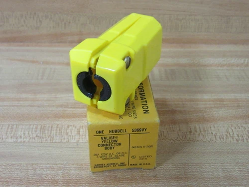 Hubbell HBL5369VY Valise Yellow Connector Body
