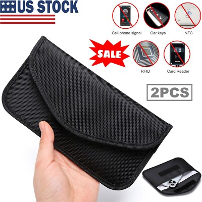 Large Faraday Bag RFID Signal Blocking Shielding Pouch Cell Phone Wallet Blocker
