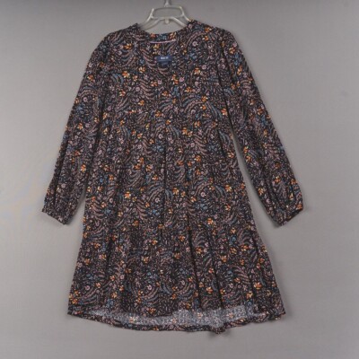 Anthropologie Dress Women XS Mauve Floral Tiered Boho Cottage