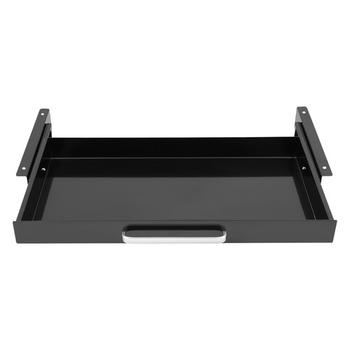 Cassetto Scorrevole Estraibile Sottotavolo Nero Sottopiano Scrivania Cassetto con 2*Divisori - Foto 6 di 22