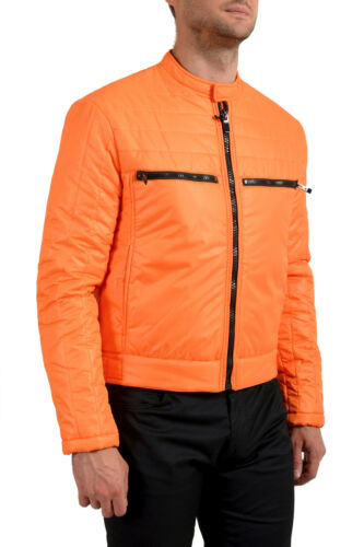 Just Cavalli Men's Orange Full Zip Insulated Bomber Jacket US S IT 48 - Picture 2 of 6