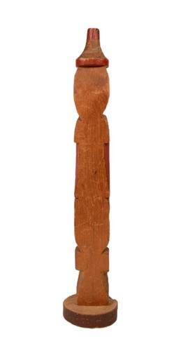 Antique Northwest Coast Totem Pole: Nootka ca 1930 13" Very Good Condition - Picture 4 of 5