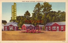 1952 PINEY WOODS COTTAGES Mr & Mrs John McLean THOMASVILLE, GEORGIA