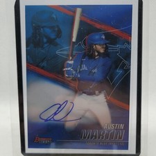 2021 Bowman's Best Baseball Austin Martin Best of 2021 Auto Blue Refrector /150