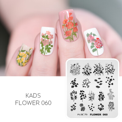 KADS Nagel Stanzen Platten Blume Valentinstag Design Stempel Vorlage Schablone