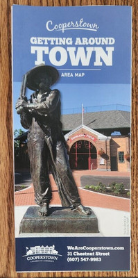 Cooperstown & Lake Otsego New York Getting Around Town Area Map & Guide