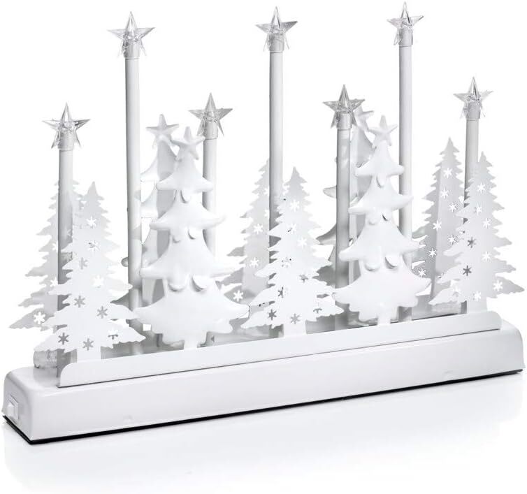 Светодиодная лампа Deko Tannenwald integrierte Spieluhr Stille Nacht Leuchtdeko 32 см B-WARE