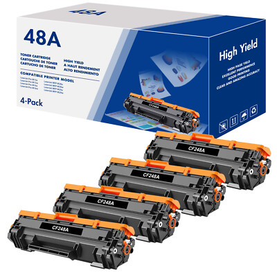 4 Pack 48A CF248A Toner Cartridge Compatible With HP LaserJet Pro M15a M15w M16w