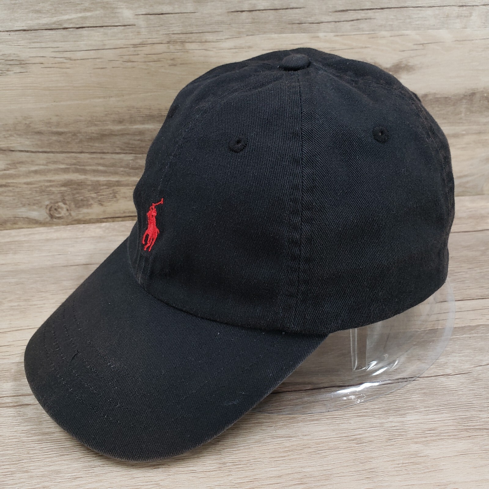 Polo Ralph Lauren Cappello Cinturino Schiena Piccolo Pony Nero Rosso Chino Regolabile