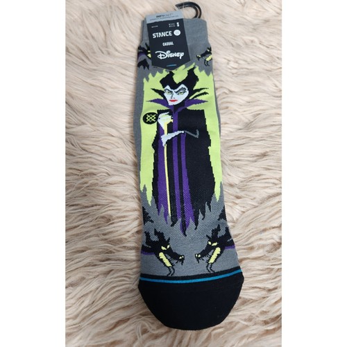 NWT STANCE DISNEY VILLAINS MALEFICENT CREW SOCKS-SIZE YOUTH-3-5.5 /W 5-7.5 - Picture 3 of 4