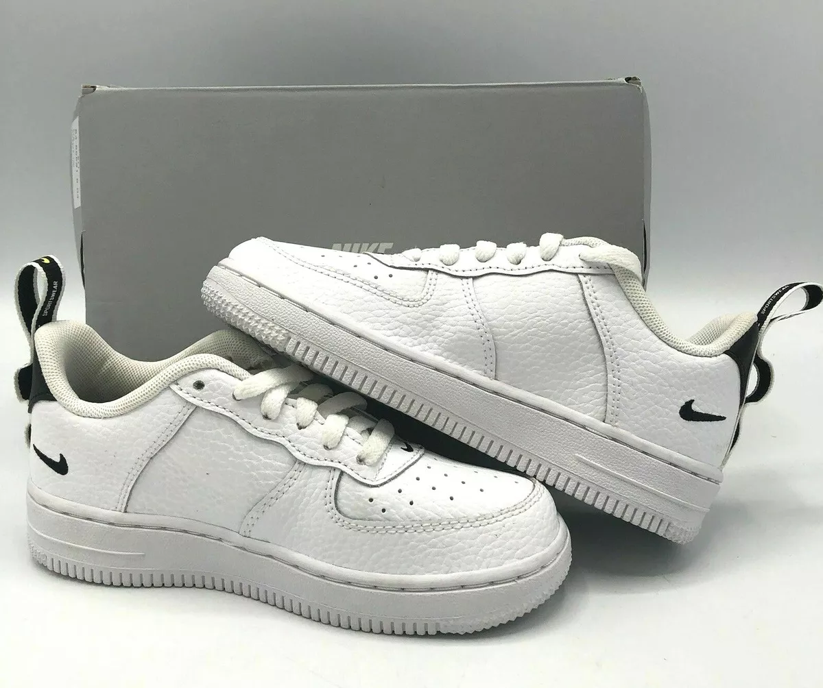 Nike Air Force 1 Low LV8 Utility Black White (PS) Kids' - AV4272-001 - US