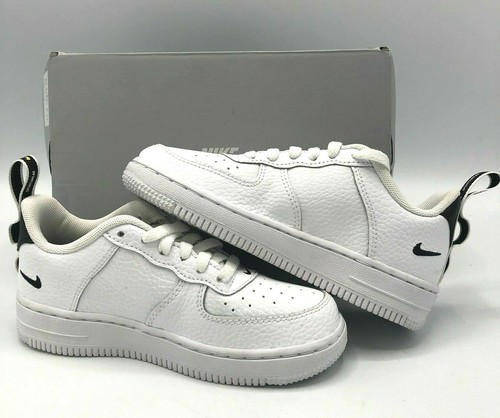 Nike Air Force 1 LV8 Utility White Black PS Sizes Boys Girls Kids AV4272  100 NEW | eBay