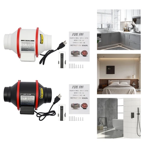 4In Multifunctional Powerful Mute Exhaust Fan Pipe Vent Exhaust Fan Duct 2550RPM - Picture 10 of 39