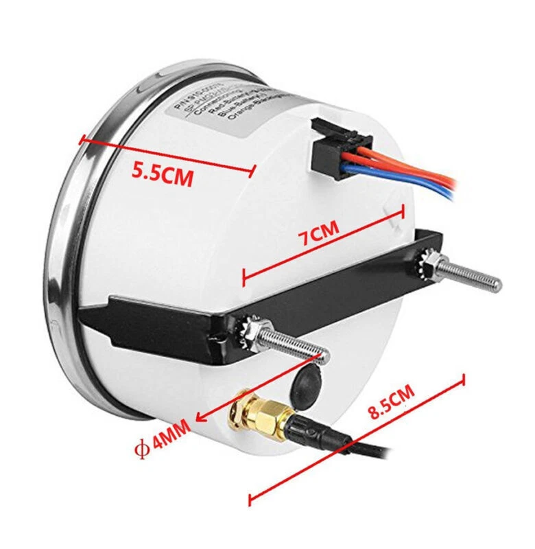 Автомобильный внедорожник 85 мм LCD цифровой синий подсветки тахометр Тахометр противотуманный IP67 - Изображение 3 из 4