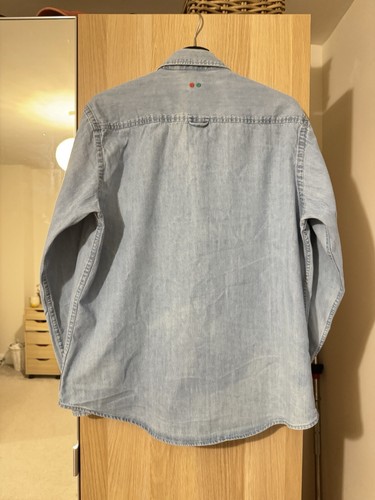 KICKERS Mens Denim Shirt Blue Long Sleeve XL Excellent Condition - Picture 4 of 5