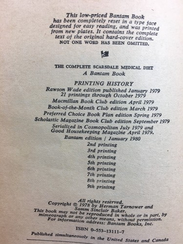 The Complete Scarsdale Medical Diet Plus Lifetime Keep Slim Vintage Book 1979 - Imagen 6 de 12