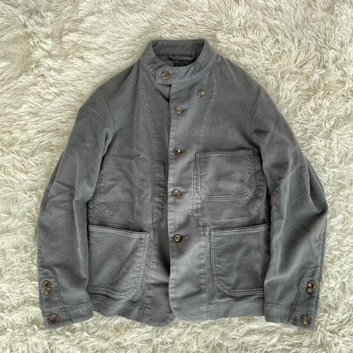 45R 45rpm Cotton Coverall Jacket 908 Charcoal Gray Sumi BlacK Size-SM Excellent - product listing photo