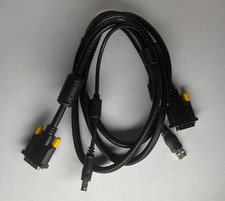 Image of DVI-D Dual Link + USB KVM Cable 1.8 m Black/Yellow High Speed Lead