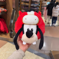 Genuine Shanghai Disney 2026 Lunar New Year Goofy Cute Plush Crossbody Bag New
