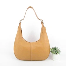 Coach Tan Leather Hobo Shoulder Bag 