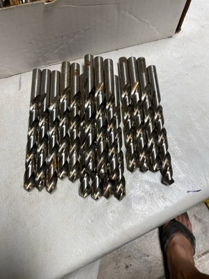 Bruno 16 PCS. 7/16'' Aircraft Drill Bit Set HSS M35 Jobber Length Metal Drill Bit