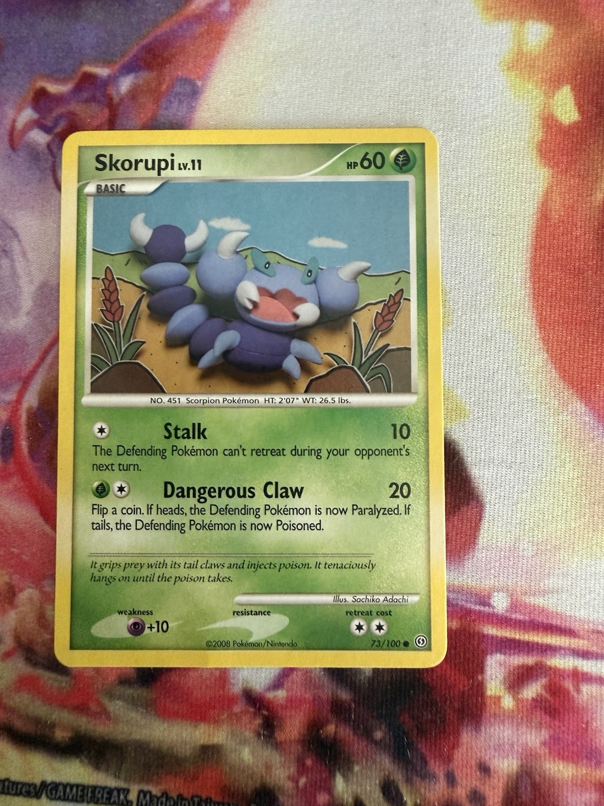 Skorupi 73/100 Pokemon Stormfromt Common 2008 LP