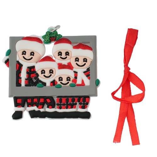 Baumschmuck Weihnachten personalisiert Familie Bilderrahmen Weihnachtsmann Xmas 1 Stück - Bild 4 von 25