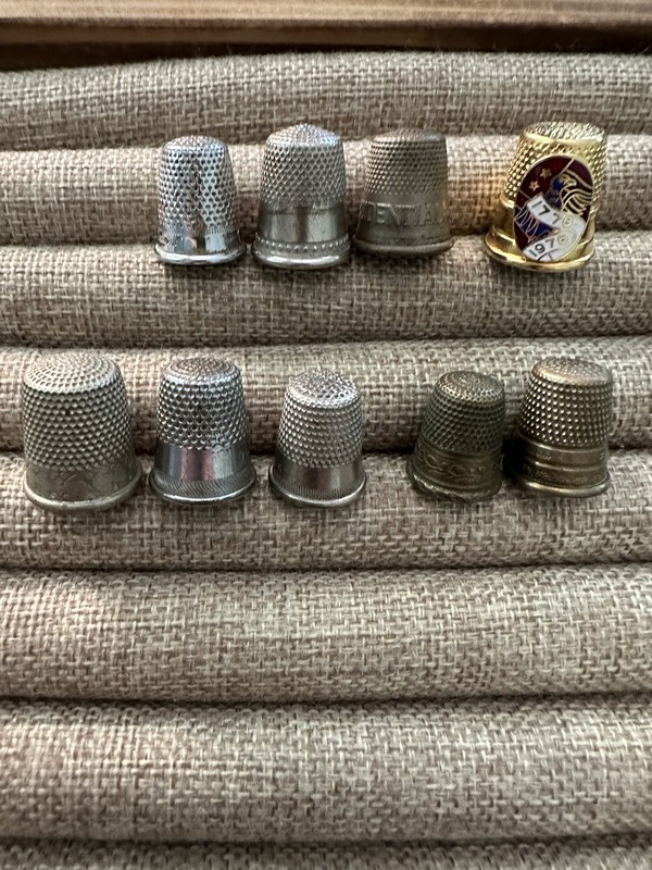 Vintage Lot of 9 Thimbles Made in Germany 