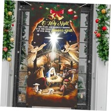 Christmas Door Cover Decorations,Jesus Nativity Nativity Christmas Door Cover-1