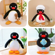 Cute Snuggly Pingu Chef Penguin Plush Toy Soft Stuffed Animal Doll For Kids Gift