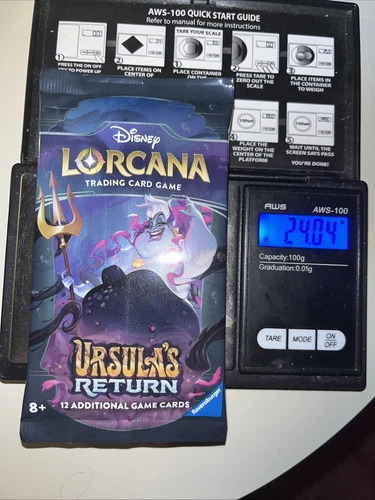 Heavy 24.04g Lorcana Sealed Ursula's Return Booster Pack