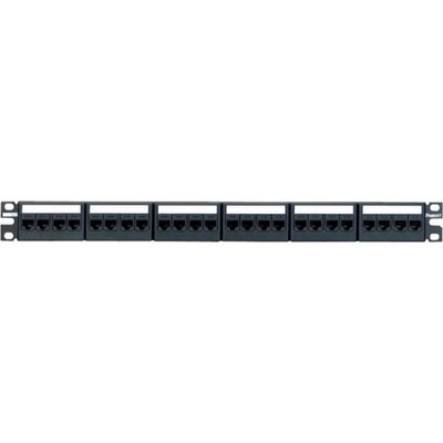 PANDUIT Mini-Com Modular Jack Cat-6 24 Port Patch Panel Kit CPPKL6G24WBL