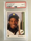 1989 UPPER DECK #1 KEN GRIFFEY JR.  PSA 8 NM-MINT STAR ROOKIE RC