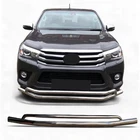 STAINLESS STEEL DOUBLE FRONT CITY SPOILER BULL BAR FOR TOYOTA HILUX MK8 2016 on