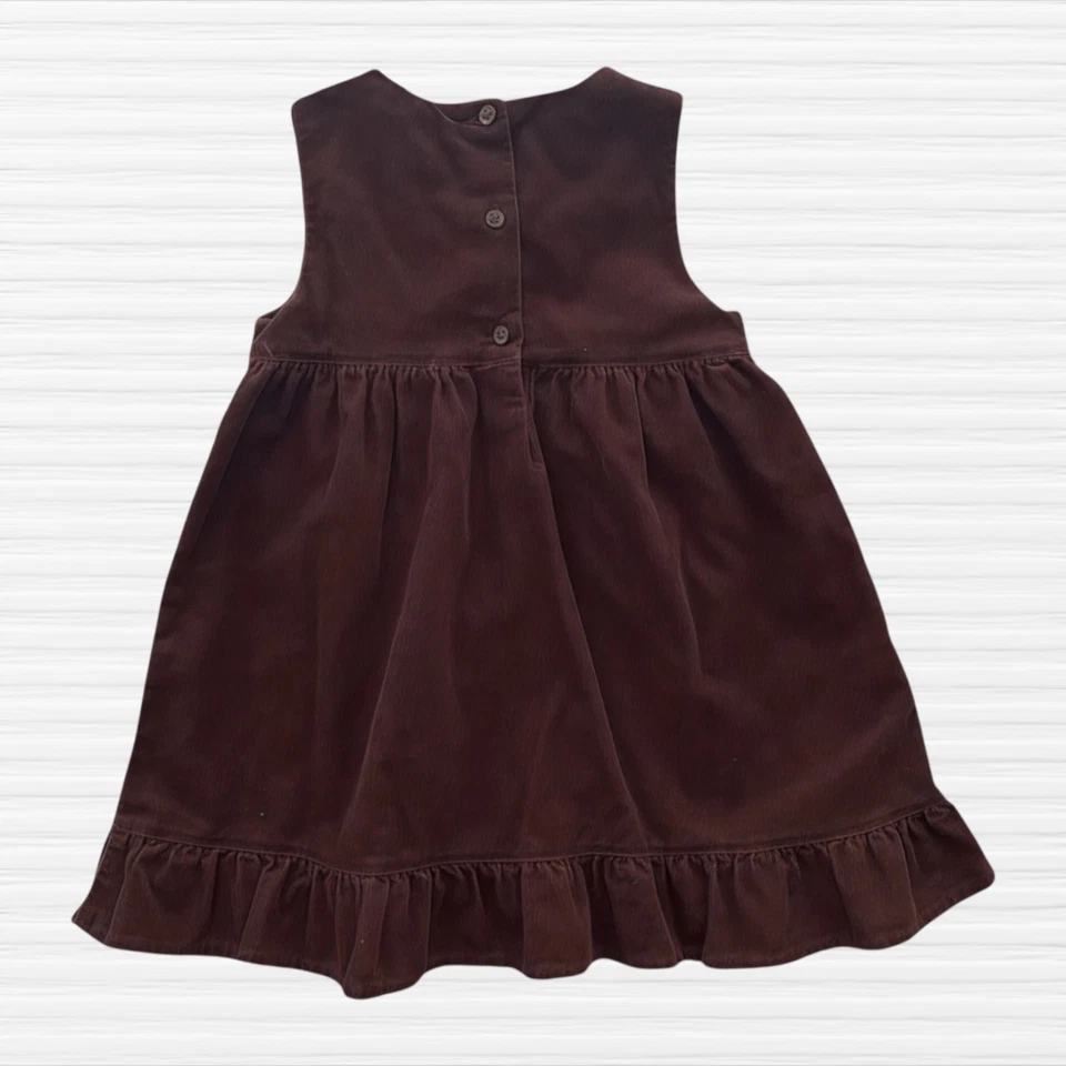 Jersey Retro Gymboree Niñas Pequeñas Alpino Sweetie Snow Bunny Marrón Con Volantes 2T Foto 2 de 4