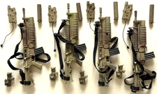 1/6 scale set of four M4 Rifles M203 Grenade Launchers ES DAM BBI action figures