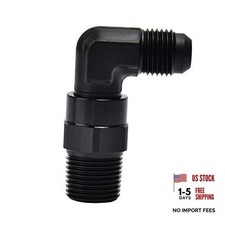 Male Flare to 3/8" NPT 90 Degree Swivel Fitting Adapter 6AN to 3/8" NPT