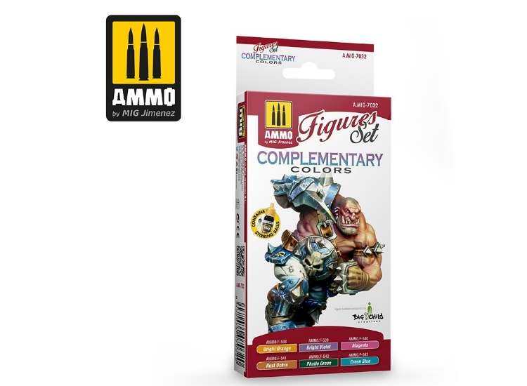 Ammo Mig A.Mig7032 17ml x6 - Complimentary Figure Colours - Acrylic Paint Set